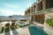 Proyecto de una joya arquitectónica con 9 viviendas de lujo - Jardín y piscina con vistas al puerto