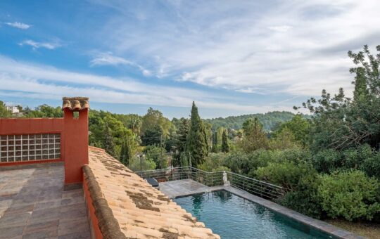 Beautiful finca in peaceful residential area on the outskirts of Esporles - View of nature from the roof terrace