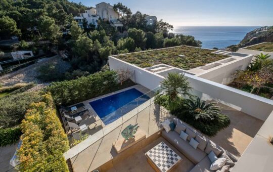 Luxuriöse Doppelhaushälfte in renommierter Residenz mit Meerblick in Port Andratx - Terrassen mit Meerblick