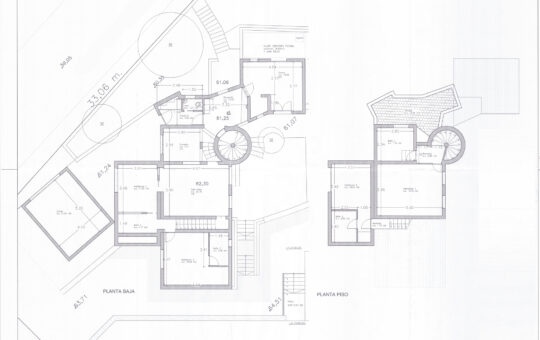 Mediterranean villa with an extraordinary design - Plan ground floor and first floor