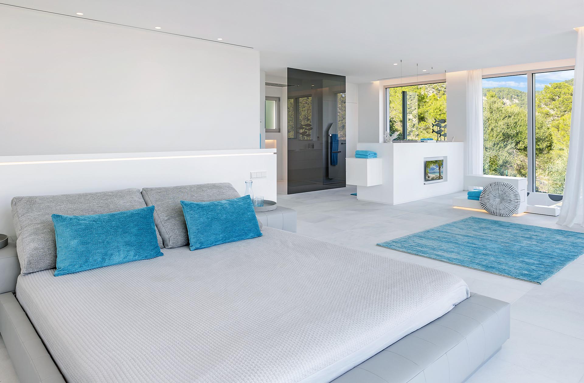Traumhafte moderne Villa in Costa den Blanes - Modernes Badezimmer