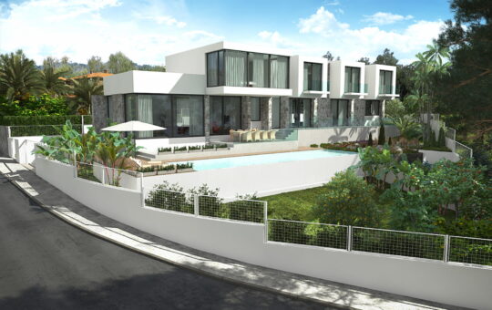 Proyecto: Villa con piscina y jardín en Cala Vinyas, Cala Vinyas