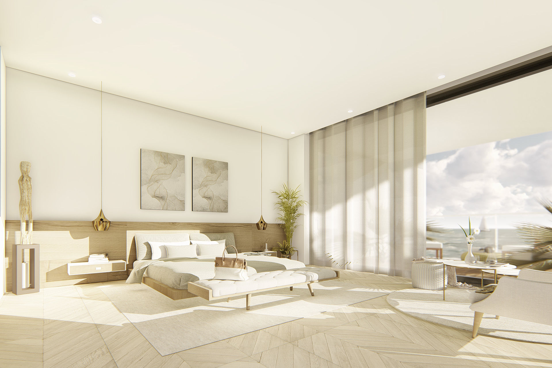 Proyecto: Villa con vistas parciales al mar en Sol de Mallorca - Dormitorio 1