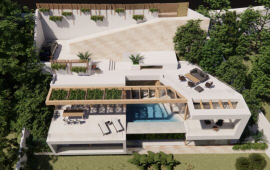 Schlüsselfertiges Bauprojekt einer Villa in 1. Meereslinie, Costa de la Calma