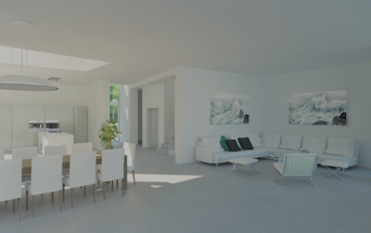 Designer Villa in first sea line in Puerto Adriano - Open living concept