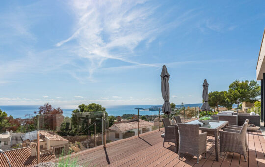 Modern villa with sea views in Costa d’en Blanes - Open terrace on the third floor