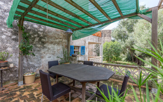 Majorcan village house in a quiet location in S'Arraco - Terrace in the rear area
