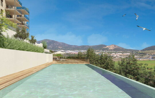 Fantastic new build penthouses with sea views in Santa Ponsa - Generous community pool