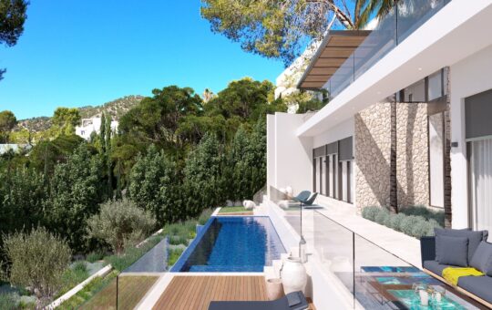 Außergewöhnliche Luxus- Neubauvilla mit Traumblick in renommierter Wohnlage - Poolbereich
