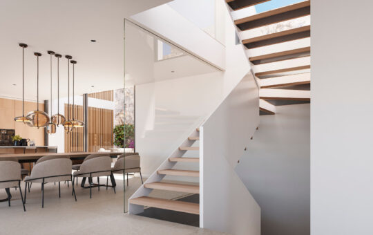 Neubau Luxusvilla in Costa d'en Blanes - Eingangsbereich