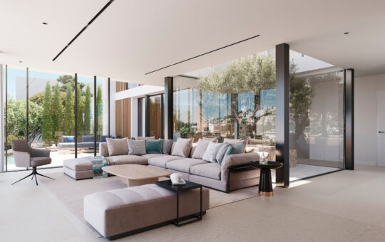 Neubau Luxusvilla in Costa d'en Blanes - Wohnbereich