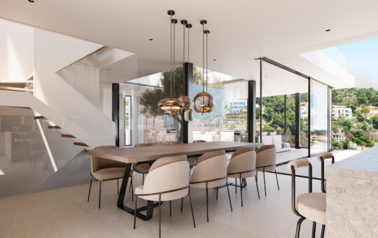 Neubau Luxusvilla in Costa d'en Blanes - Essbereich