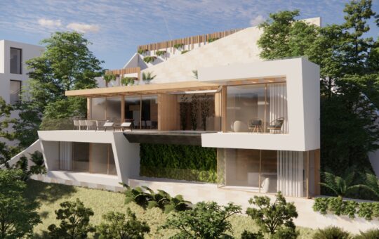 Turnkey construction project of a front line villa - Modern architecture