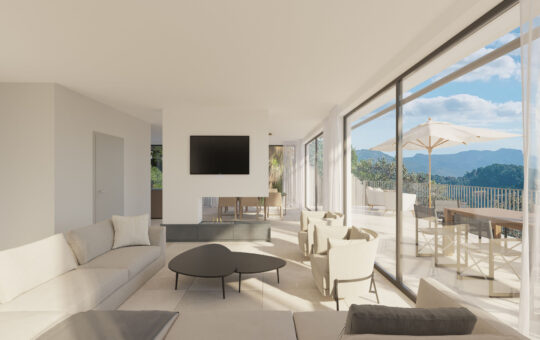Project: Dreamlike villa with open seaview in Galilea - Living/dining room