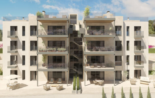 Fantastic new build penthouses with sea views in Santa Ponsa - Front view