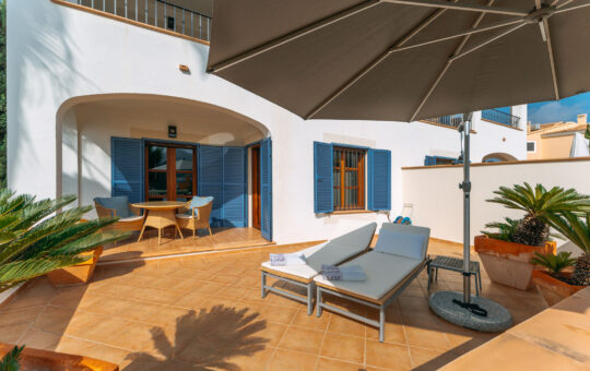 Mediterranean duplex apartment with port views - Open terrace area