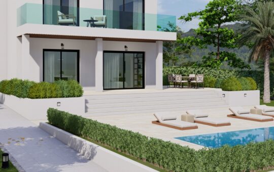 Completely renovated villa close to the marina in Nova Santa Ponsa - Exterior areas