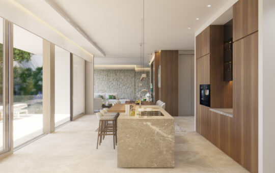 Villa premium de obra nueva en Portals Nous - Cocina de diseño abierta