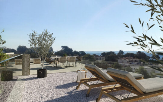 Project of a new build villa with sea views in Cala Vinyes - Roof top