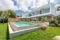Luxury new built villa in Nova Santa Ponsa - Rear facade of the high-end villa with pool and garden