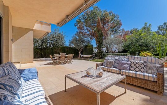 Spacious garden apartment in Sol de Mallorca - Spacious terrace area