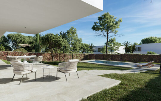 High quality new build villa in modern design - Terrace area