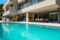 Moderna villa de nueva construcción en la popular zona de Costa d'en Blanes - Zona de piscina y terraza