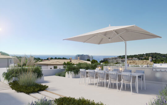 Fantástica villa de nueva construcción en amplio solar - Azotea con vistas al mar
