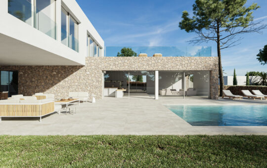 Modern family villa with sea view, Sol de Mallorca
