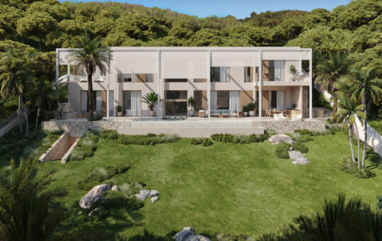 Building plot in Camp de Mar with project and license - Project proposal: overall view