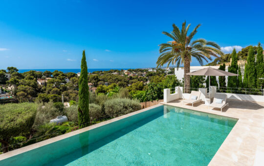 Exclusive villa with sea views in Portals Nous - Pool with view