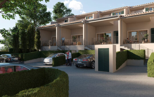 New Mediterranean townhouses in the heart of Calvia - View of the back facade