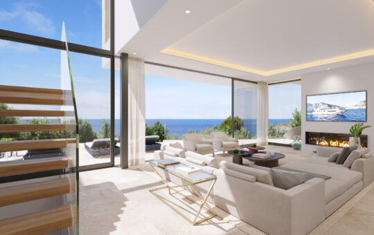 Newly built villa with magnificent views in Nova Santa Ponsa - Living area