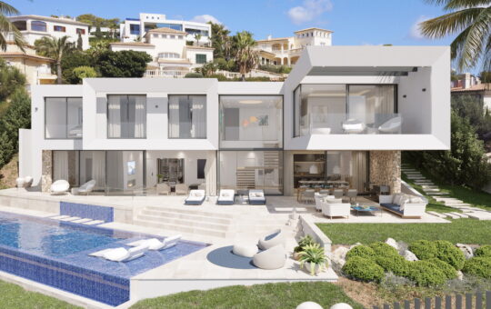 Newly built villa with magnificent views in Nova Santa Ponsa - Front view