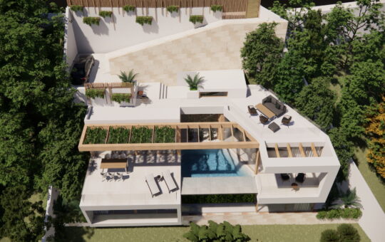 Villa llave en mano de obra nueva en 1ª línea de mar con vistas al mar, Costa de la Calma